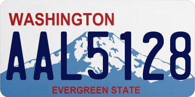 WA license plate AAL5128