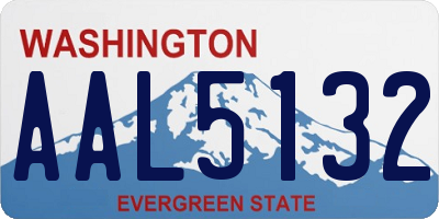 WA license plate AAL5132