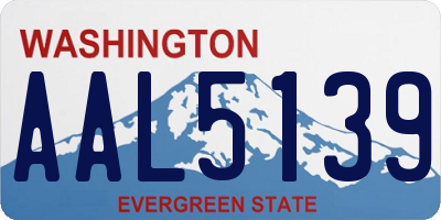 WA license plate AAL5139