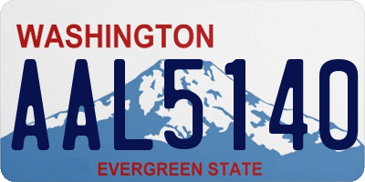 WA license plate AAL5140