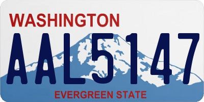 WA license plate AAL5147