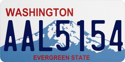 WA license plate AAL5154