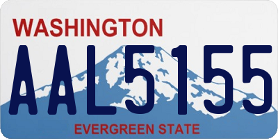 WA license plate AAL5155