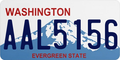 WA license plate AAL5156
