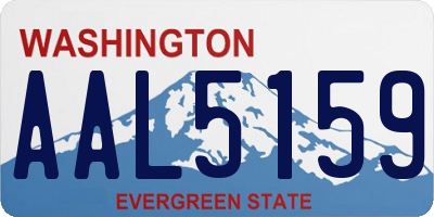 WA license plate AAL5159