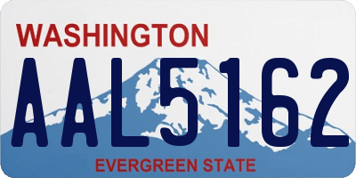 WA license plate AAL5162