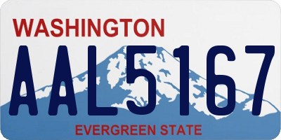 WA license plate AAL5167