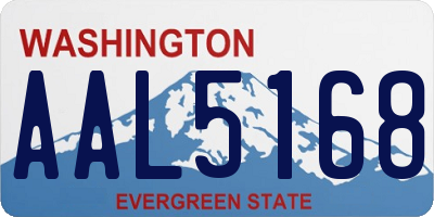 WA license plate AAL5168