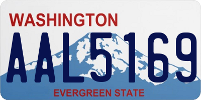 WA license plate AAL5169