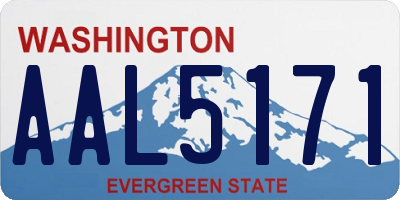 WA license plate AAL5171