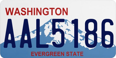 WA license plate AAL5186