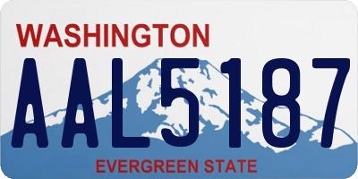 WA license plate AAL5187
