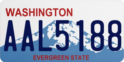 WA license plate AAL5188