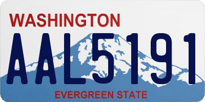WA license plate AAL5191