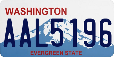 WA license plate AAL5196
