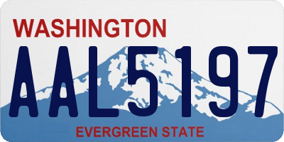 WA license plate AAL5197