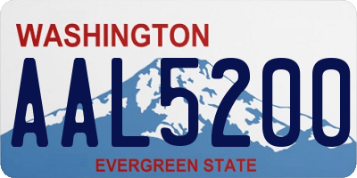 WA license plate AAL5200