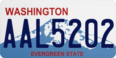 WA license plate AAL5202