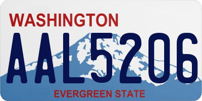 WA license plate AAL5206