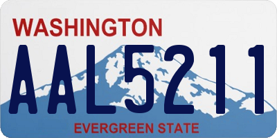 WA license plate AAL5211