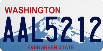 WA license plate AAL5212