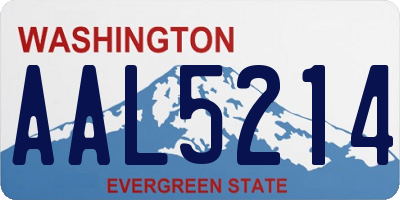 WA license plate AAL5214