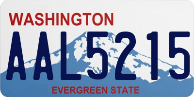 WA license plate AAL5215