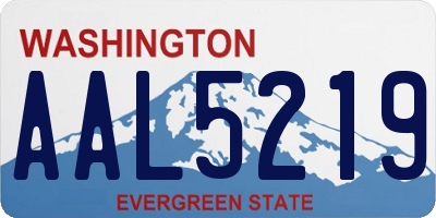 WA license plate AAL5219