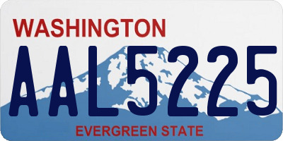 WA license plate AAL5225