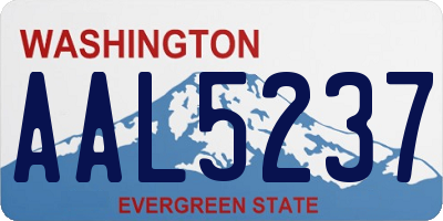 WA license plate AAL5237