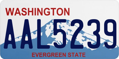 WA license plate AAL5239