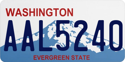 WA license plate AAL5240