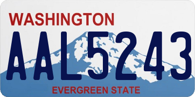 WA license plate AAL5243