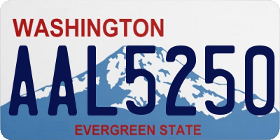 WA license plate AAL5250