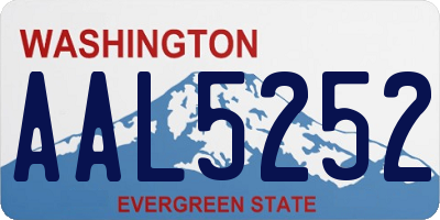 WA license plate AAL5252