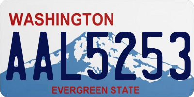 WA license plate AAL5253