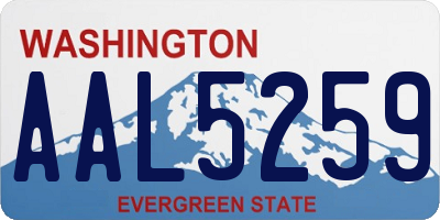 WA license plate AAL5259