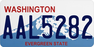 WA license plate AAL5282