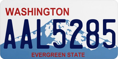 WA license plate AAL5285