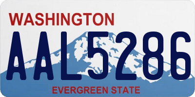 WA license plate AAL5286