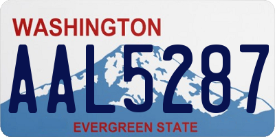 WA license plate AAL5287