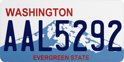 WA license plate AAL5292