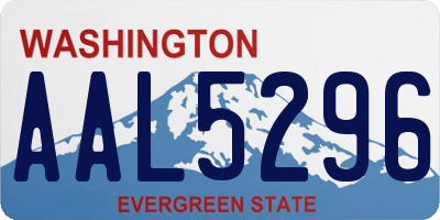 WA license plate AAL5296