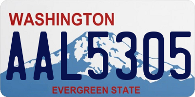 WA license plate AAL5305