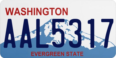 WA license plate AAL5317