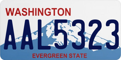 WA license plate AAL5323