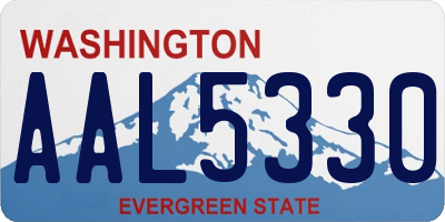 WA license plate AAL5330