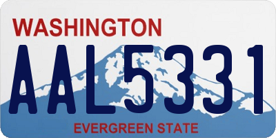WA license plate AAL5331