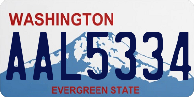 WA license plate AAL5334