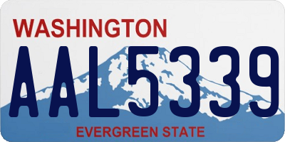 WA license plate AAL5339